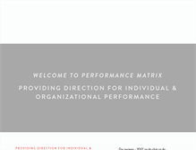 Tablet Screenshot of performancematrixllc.com